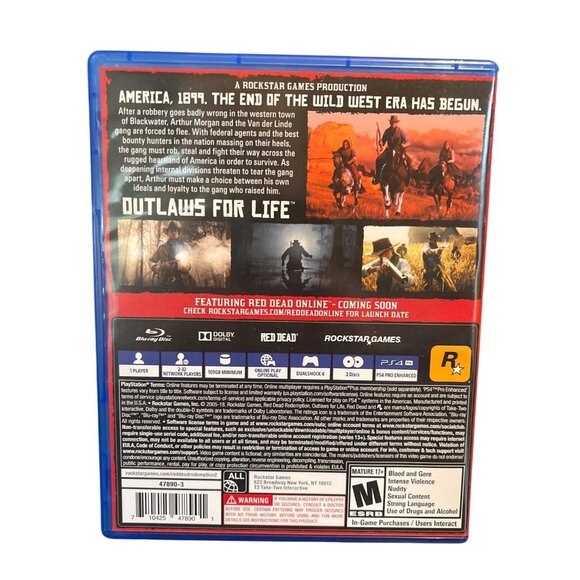 Red Dead Redemption II PS4 Game With Map & Case Pre-Owned - Picture 4 of 4